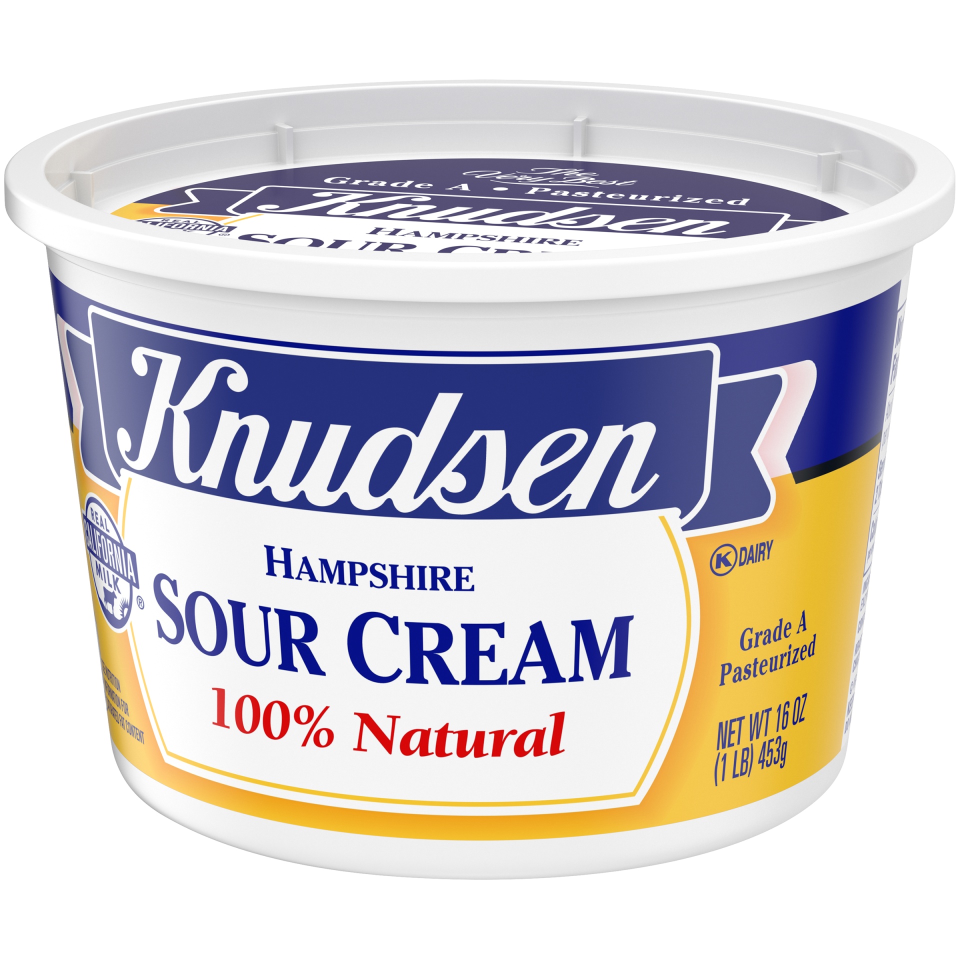 slide 4 of 6, Knudsen Hampshire 100% Natural Sour Cream, 16 oz Tub, 