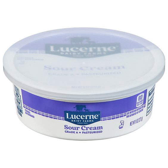 slide 1 of 1, Lucerne Sour Cream - 8 Oz, 8 oz