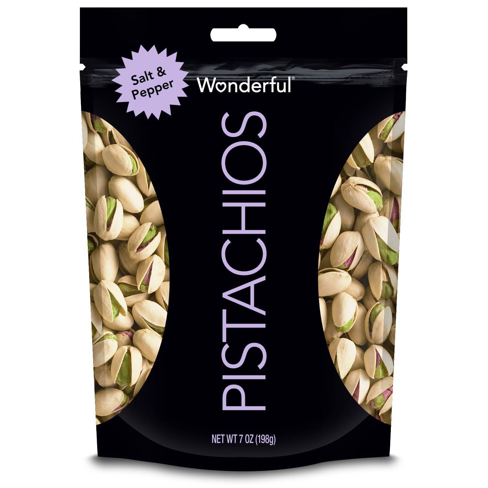 slide 1 of 1, Wonderful Pistachios, Salt & Pepper Flavored, 7 oz