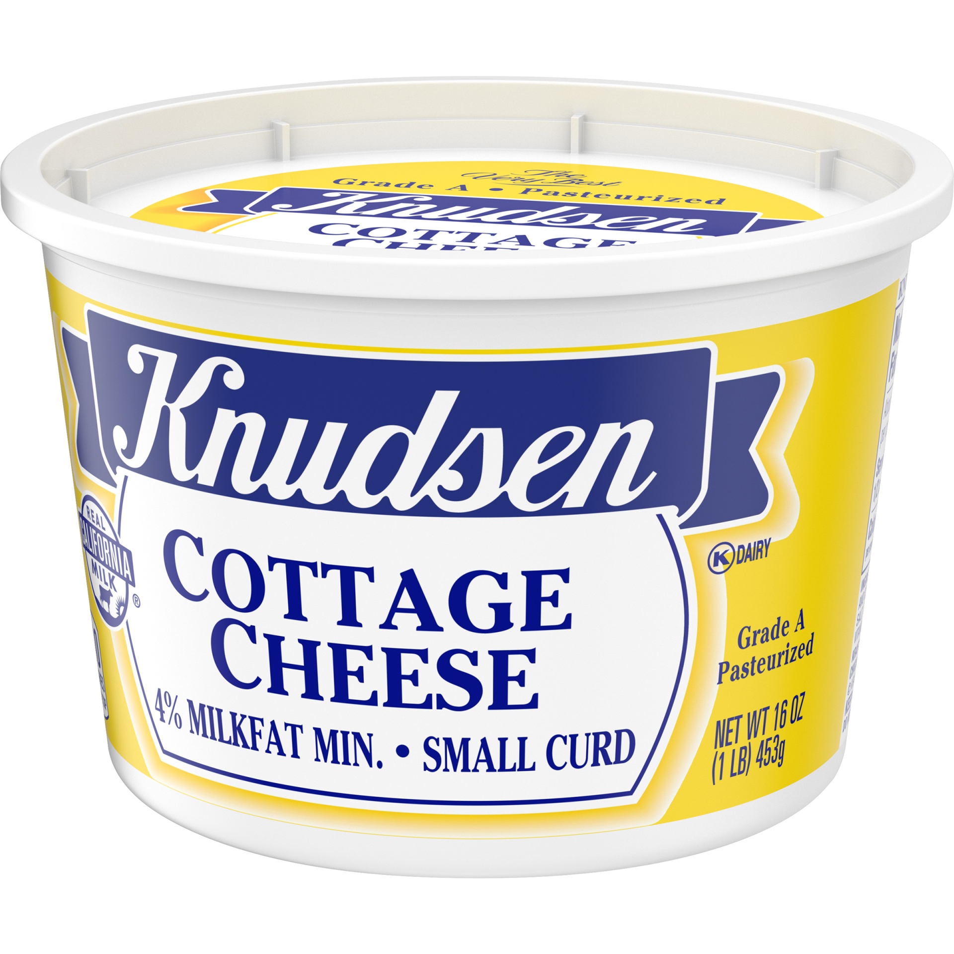 slide 7 of 10, Knudsen Small Curd Cottage Cheese with 4% Milkfat, 16 oz Tub, 