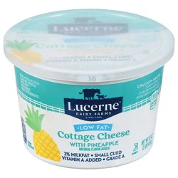 Lucerne Cottage Cheese Lowfat 2% Calcium Fortified Pineapple - 16 Oz