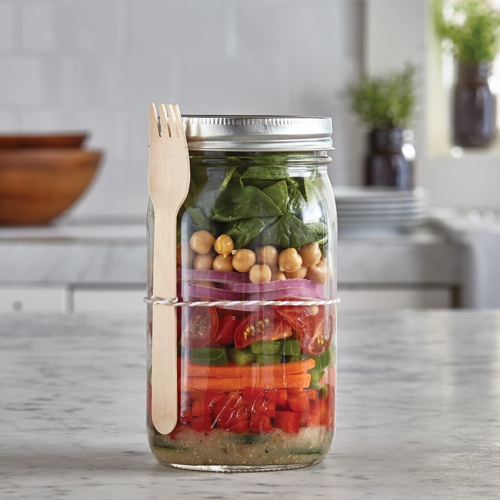 Ball 12-Count Wide Mouth Quart Jars with Lids and Bands 