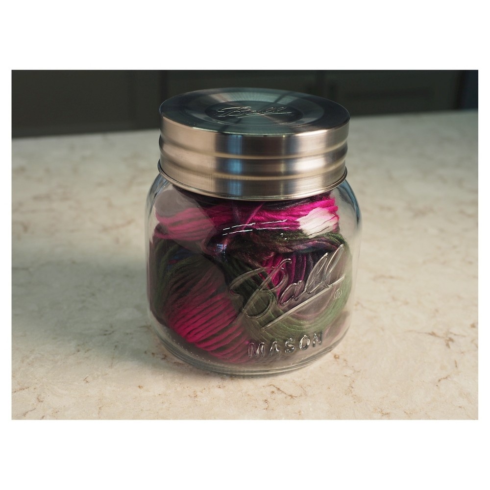 slide 2 of 3, Ball Extra Wide Half-Gallon Decorative Mason Jar with Metal Lid, 64 oz