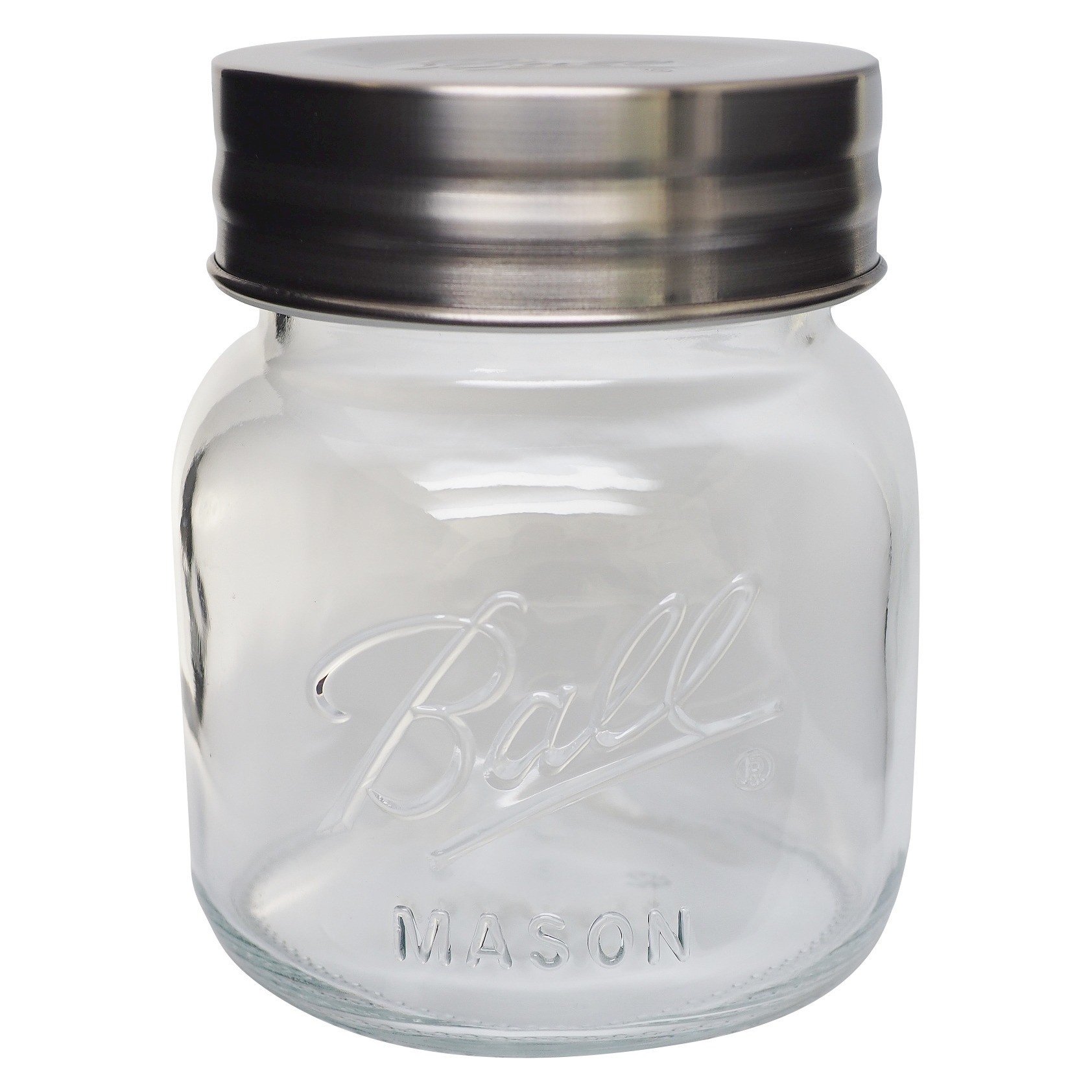 slide 1 of 3, Ball Extra Wide Half-Gallon Decorative Mason Jar with Metal Lid, 64 oz