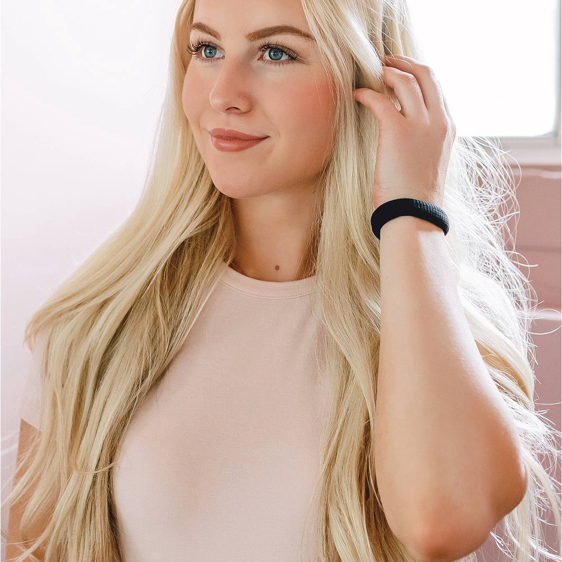 slide 6 of 9, Gimme Beauty Thick Hair Bands - Black - 6ct, 6 ct