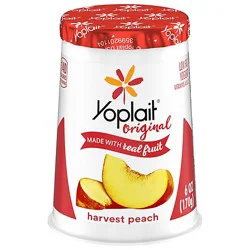 Yoplait Original Yogurt Low Fat Harvest Peach - 6 Oz