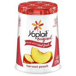 Yoplait Original Yogurt Low Fat Harvest Peach - 6 Oz