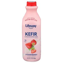 Lifeway Kefir Cultured Milk Smoothie Lowfat Strawberry Low Fat - 32 Fl. Oz.