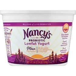Nancys Yogurt Low Fat Plain - 64 Oz