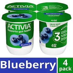 Activia Low Fat Probiotic Blueberry Yogurt Multipack - 4-4 Oz