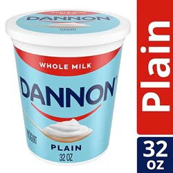 Dannon Whole Milk Plain Yogurt - 32 Oz