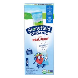 slide 1 of 1, Stonyfield Organic Kids Reduced Fat Yogurt Tubes Strawberry - 8-2 Oz, 8 ct; 2 oz