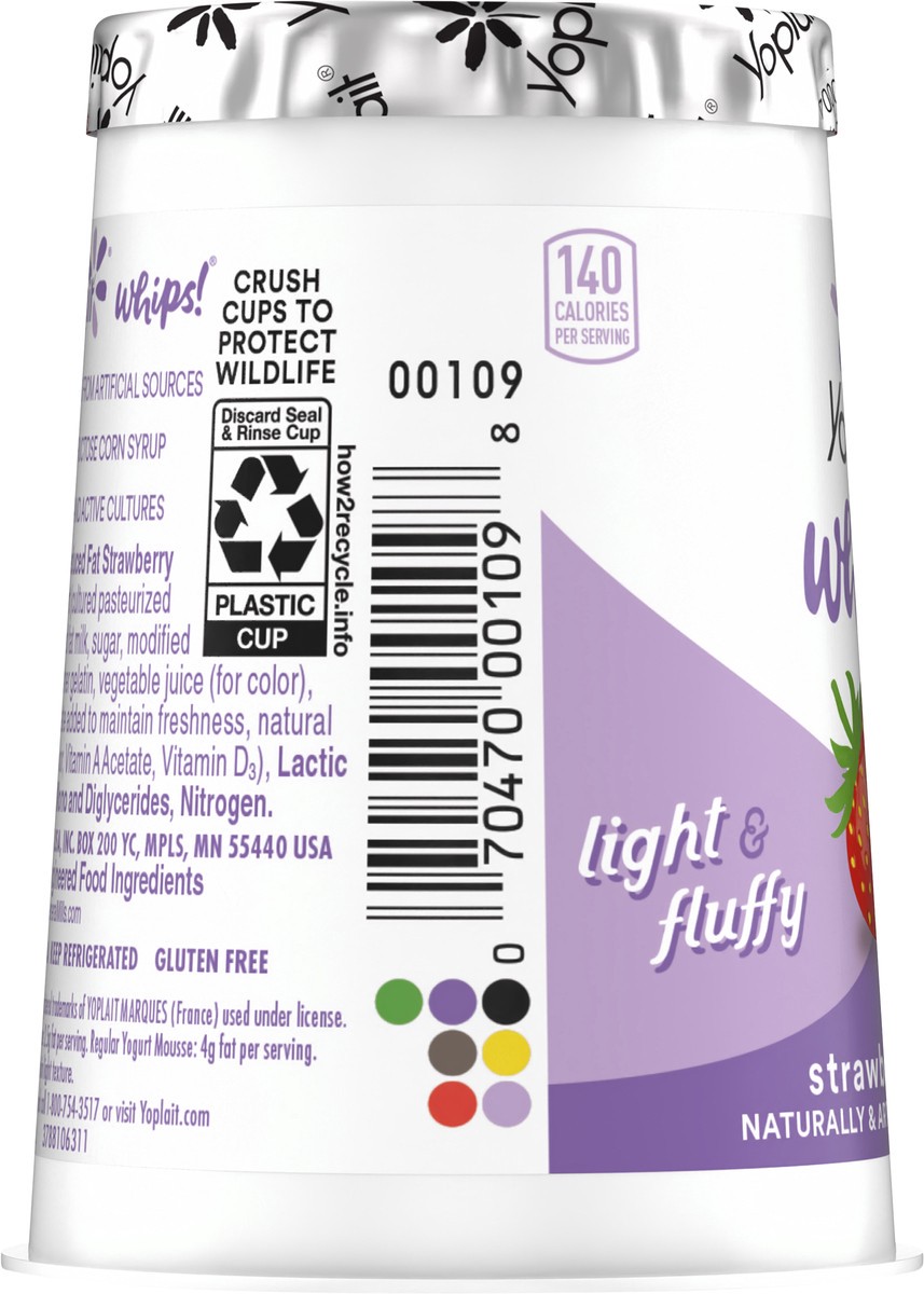 slide 5 of 14, Yoplait Whips! Yogurt Mousse Low Fat Strawberry Mist - 4 Oz, 4 oz