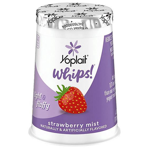 slide 1 of 1, Yoplait Whips! Yogurt Mousse Low Fat Strawberry Mist - 4 Oz, 4 oz