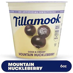 Tillamook Good & Creamy Mountain Huckleberry Low-Fat Yogurt - 6 Oz