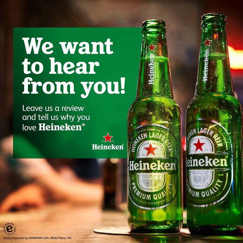 slide 5 of 6, Heineken Original Lager Beer - 12pk/12 fl oz Bottles, 12 ct; 12 fl oz