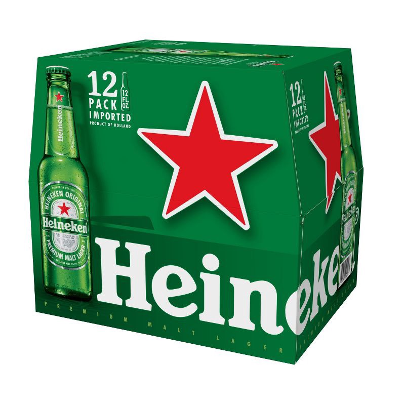 slide 6 of 6, Heineken Original Lager Beer - 12pk/12 fl oz Bottles, 12 ct; 12 fl oz