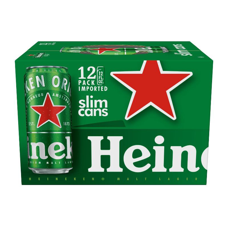 slide 6 of 7, Heineken Original Lager Beer - 12pk/12 fl oz Cans, 12 ct; 12 fl oz