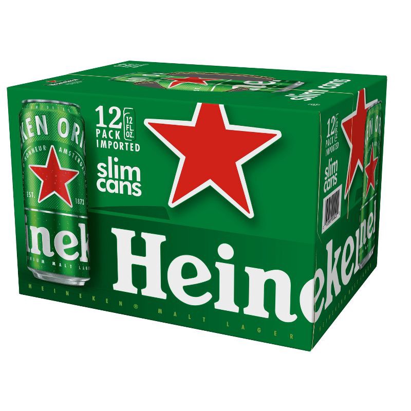 slide 7 of 7, Heineken Original Lager Beer - 12pk/12 fl oz Cans, 12 ct; 12 fl oz