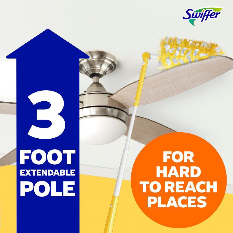slide 5 of 16, Swiffer Dusters Heavy Duty Extendable Handle and Duster Refill Dusting Kit - 4ct, 4 ct