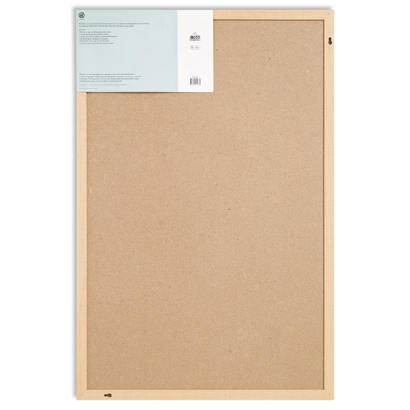 slide 3 of 5, U Brands 23"x35" Birch Wood Frame Bulletin Board, 1 ct