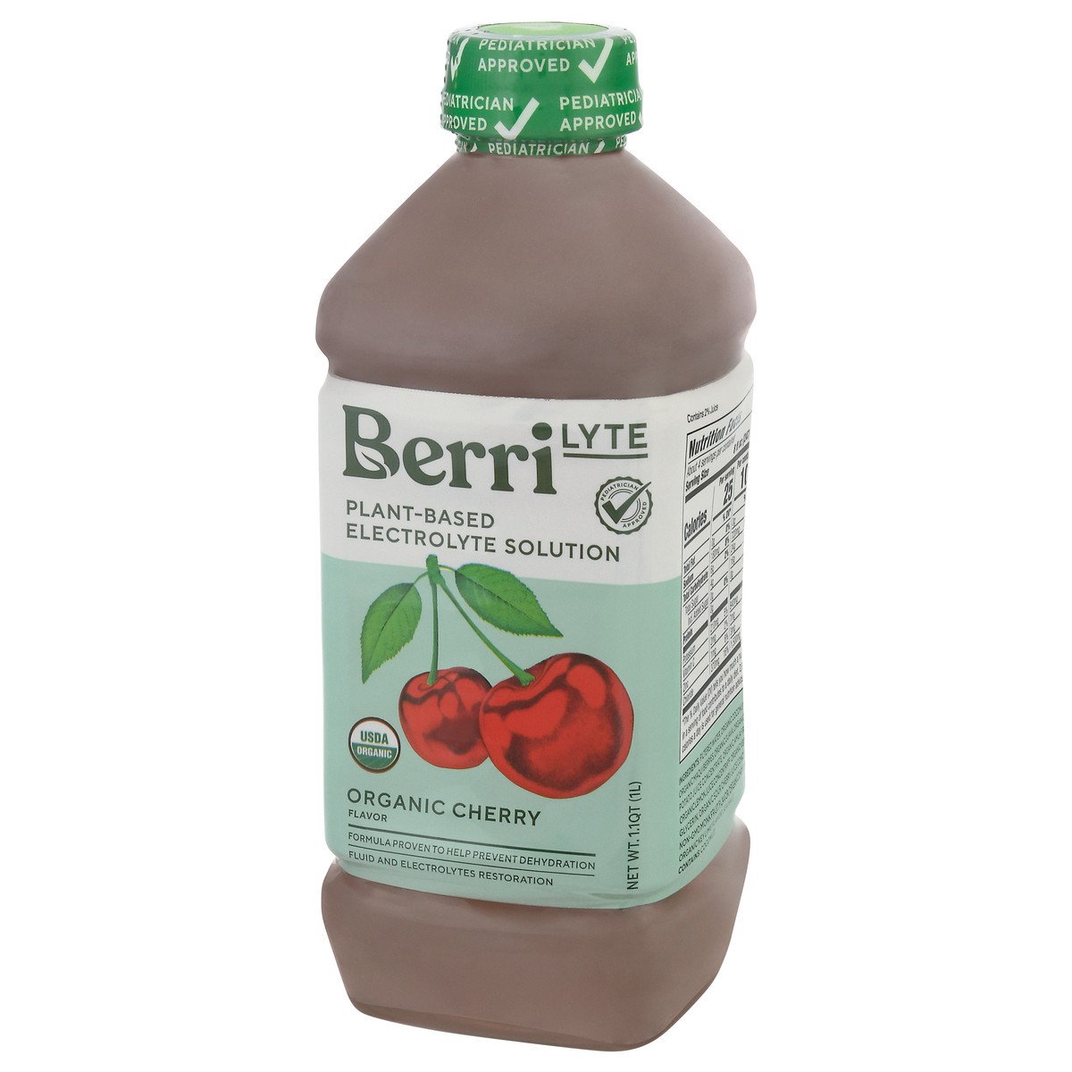 slide 6 of 12, Berri Lyte Organic Cherry Flavor Plant-Based Electrolyte Solution - 1.10 qt, 1 liter