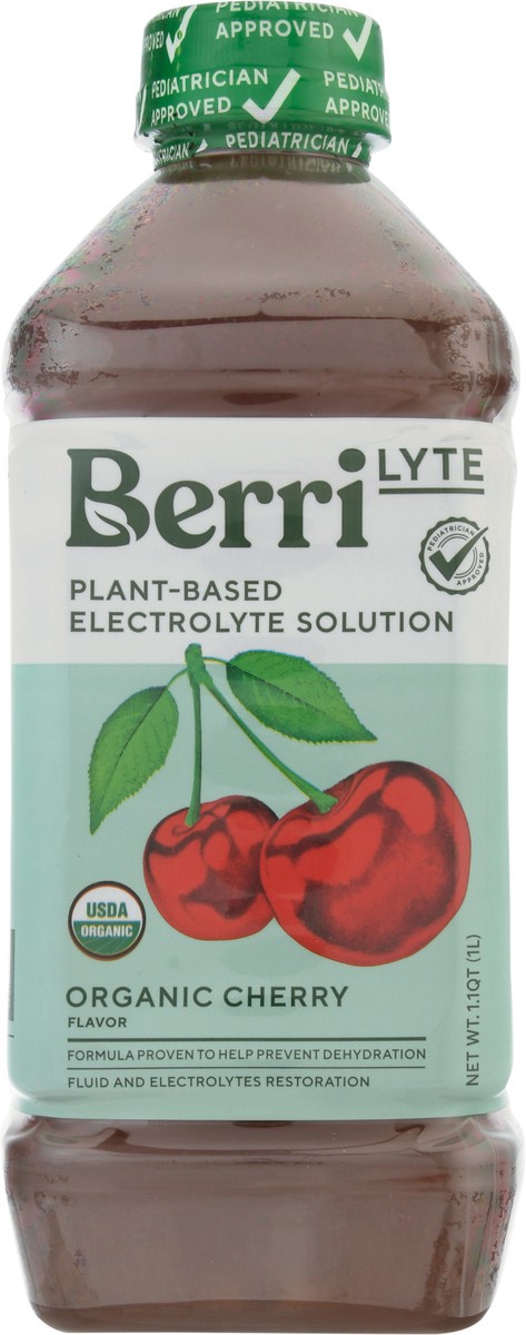 slide 5 of 12, Berri Lyte Organic Cherry Flavor Plant-Based Electrolyte Solution - 1.10 qt, 1 liter