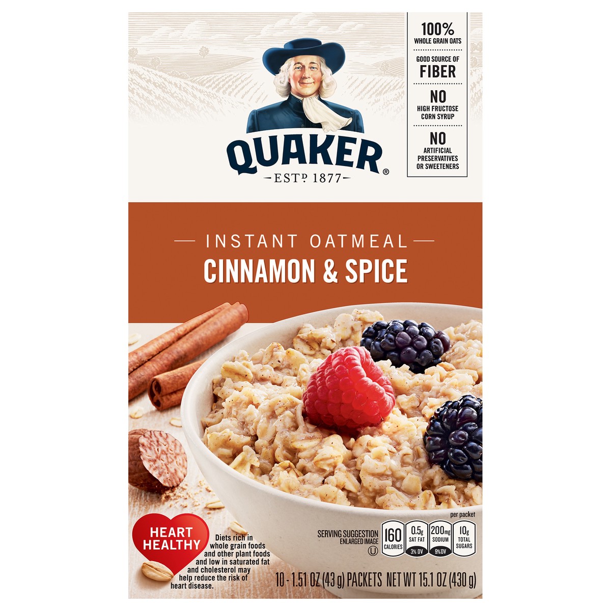 slide 1 of 5, Quaker Oatmeal, 10 ct