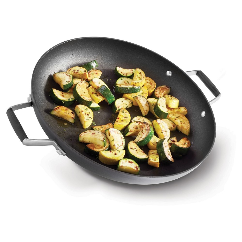 slide 2 of 2, Select by Calphalon Hard Anodized Nonstick Everyday Pan with Lid, 12 in