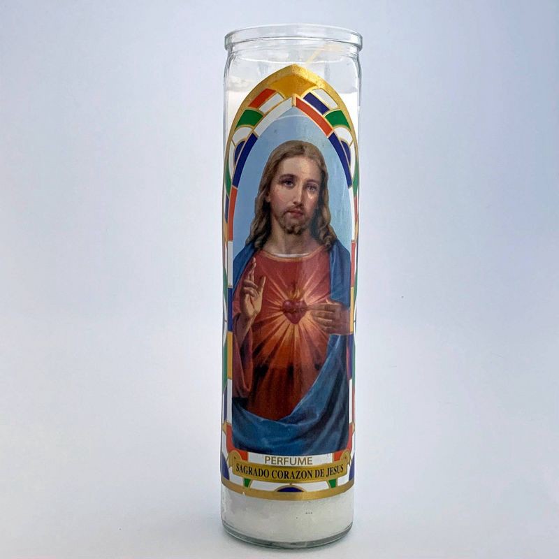 slide 2 of 3, Jar Candle Sagrado Corazon De Jesus White Vanilla - Continental Candle, 1 ct