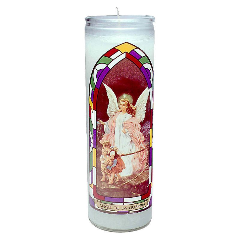 slide 1 of 4, Jar Candle Angel De La Guardia White - Continental Candle, 1 ct