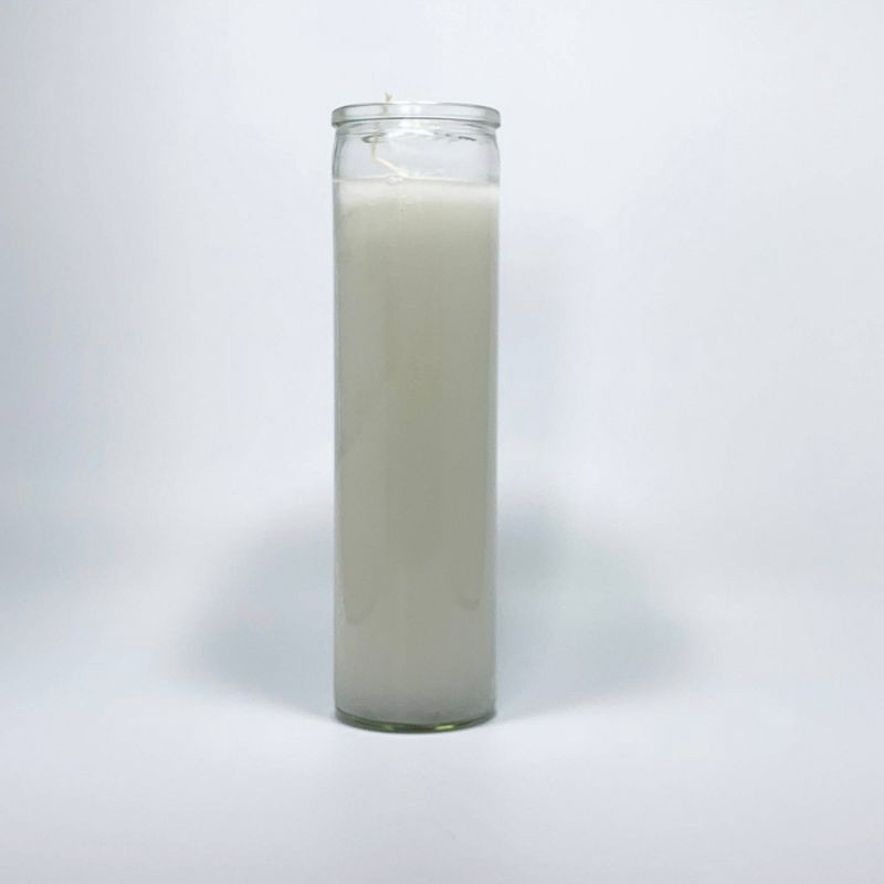 slide 2 of 3, 11.3oz Unscented Glass Jar Candle White - Continental Candle, 11.3 oz