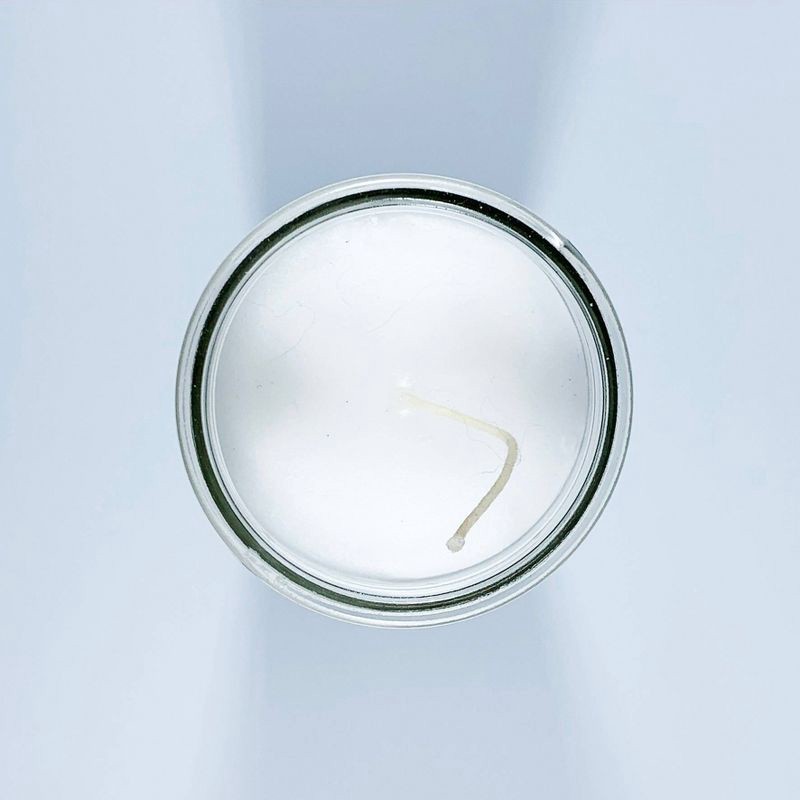 slide 3 of 3, 11.3oz Unscented Glass Jar Candle White - Continental Candle, 11.3 oz