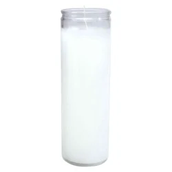 11.3oz Unscented Glass Jar Candle White - Continental Candle