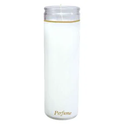 Jar Candle Vanilla White/Gold - Continental Candle: Paraffin Wax, Glass Container, 120hr Burn Time, Floating & Prayer Use