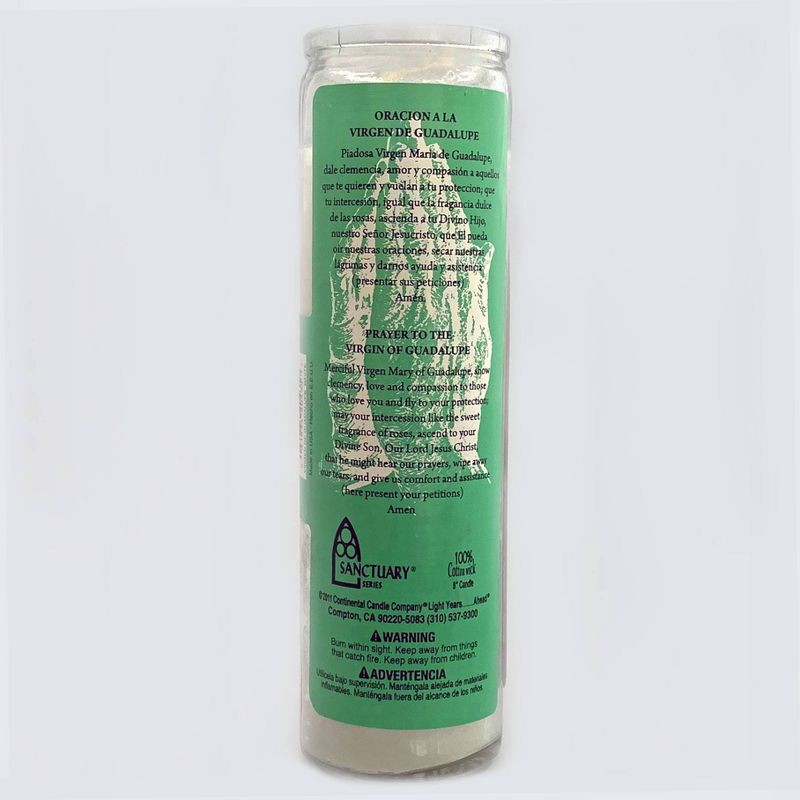 slide 3 of 4, Jar Candle Virgen De Guadalupe White - Continental Candle, 1 ct