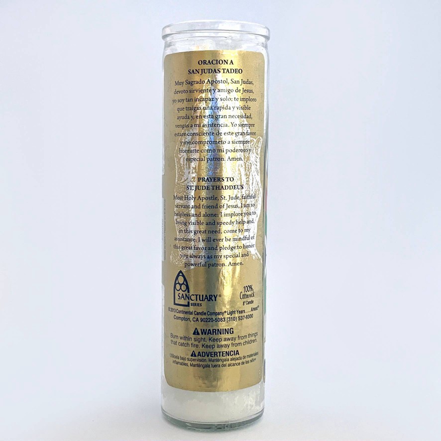 Jar Candle San Judas Tadeo White Vanilla Continental Candle 1 ct Shipt