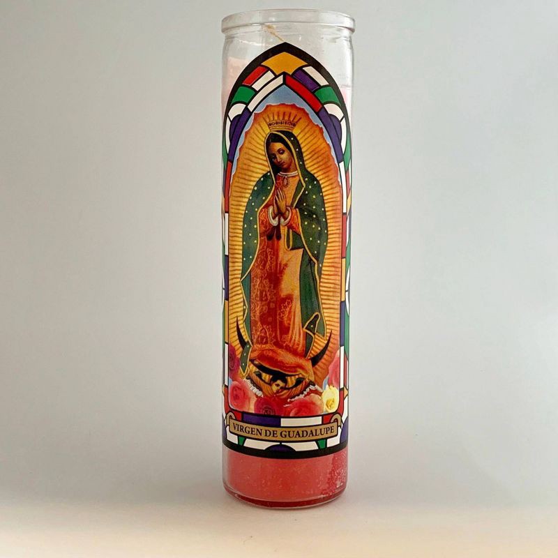 slide 2 of 4, Jar Candle Virgen De Guadalupe Pink - Continental Candle, 1 ct