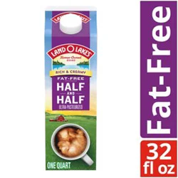 Land O Lakes Fat Free Half And Half Nonfat Coffee Creamer - 1 Quart