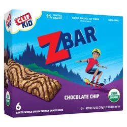 CLIF ZBAR CLIF Kid ZBAR Organic Chocolate Chip Snack Bars - 6ct