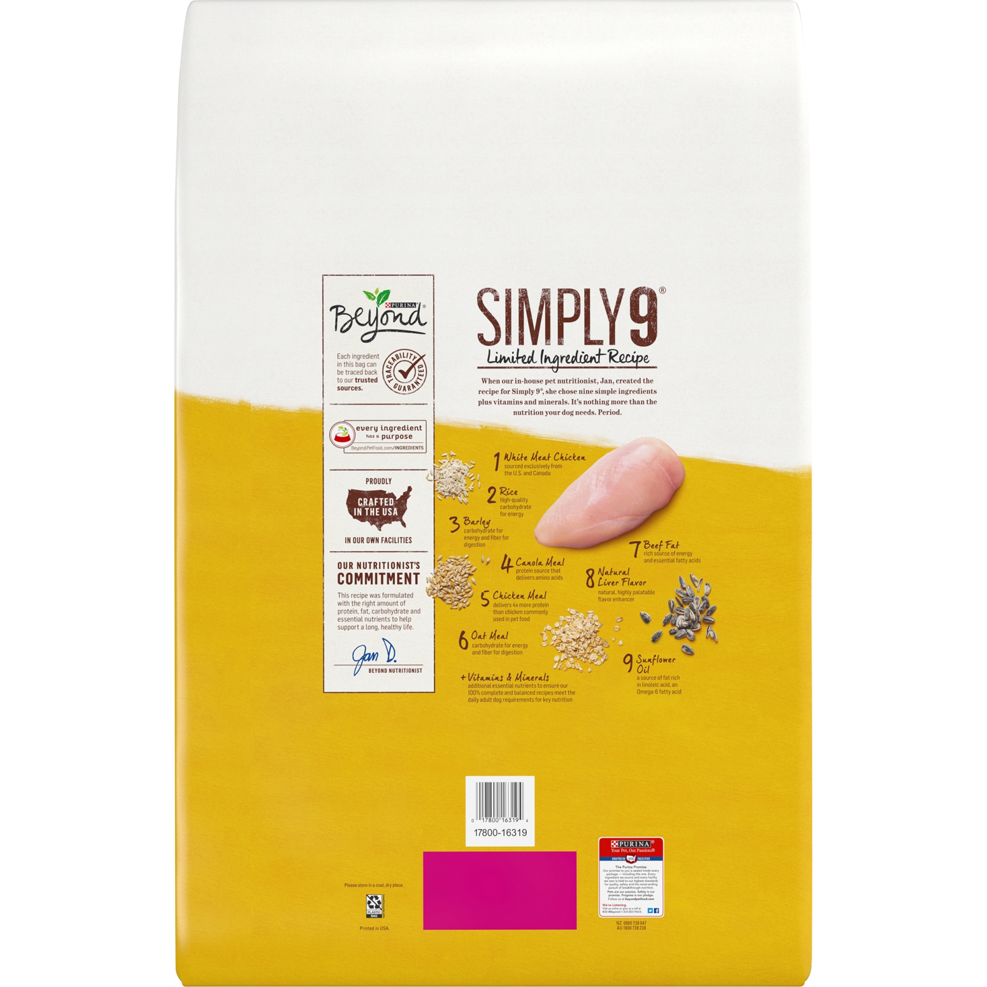 slide 6 of 9, Purina Beyond Simply 9 White Meat Chicken And Whole Barley Dry Dog Food, 24 lb