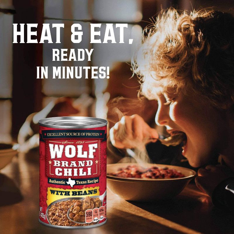 slide 6 of 6, Wolf Brand Chili with Beans - 15oz, 15 oz