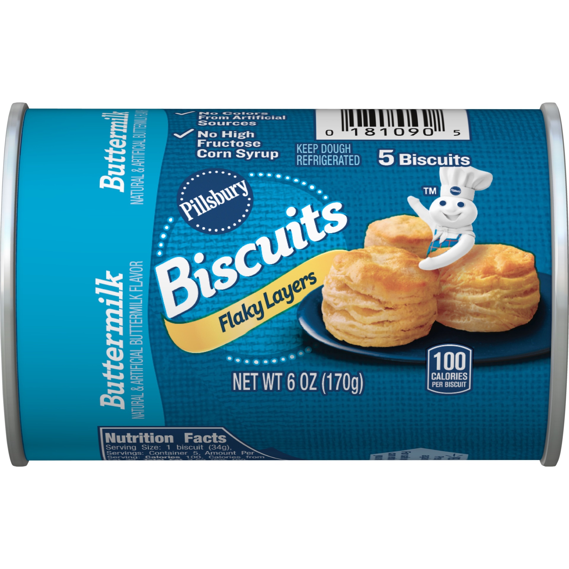 slide 1 of 4, Pillsbury Grands! Buttermilk Flavored Flaky Biscuits, 6 oz, 5 ct