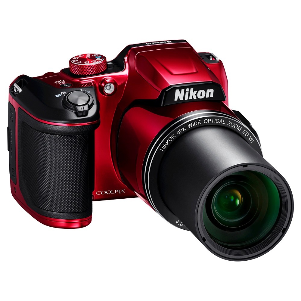 slide 4 of 10, Nikon COOLPIX B500 16MP Digital Camera with 40x Optical Zoom - Red, 1 ct