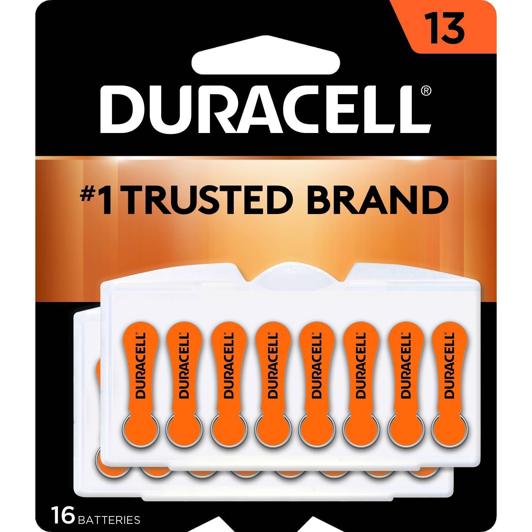 slide 1 of 3, Duracell Size 13 Hearing Aid Batteries - 16 Pack - Easy-Fit Tab, 16 ct
