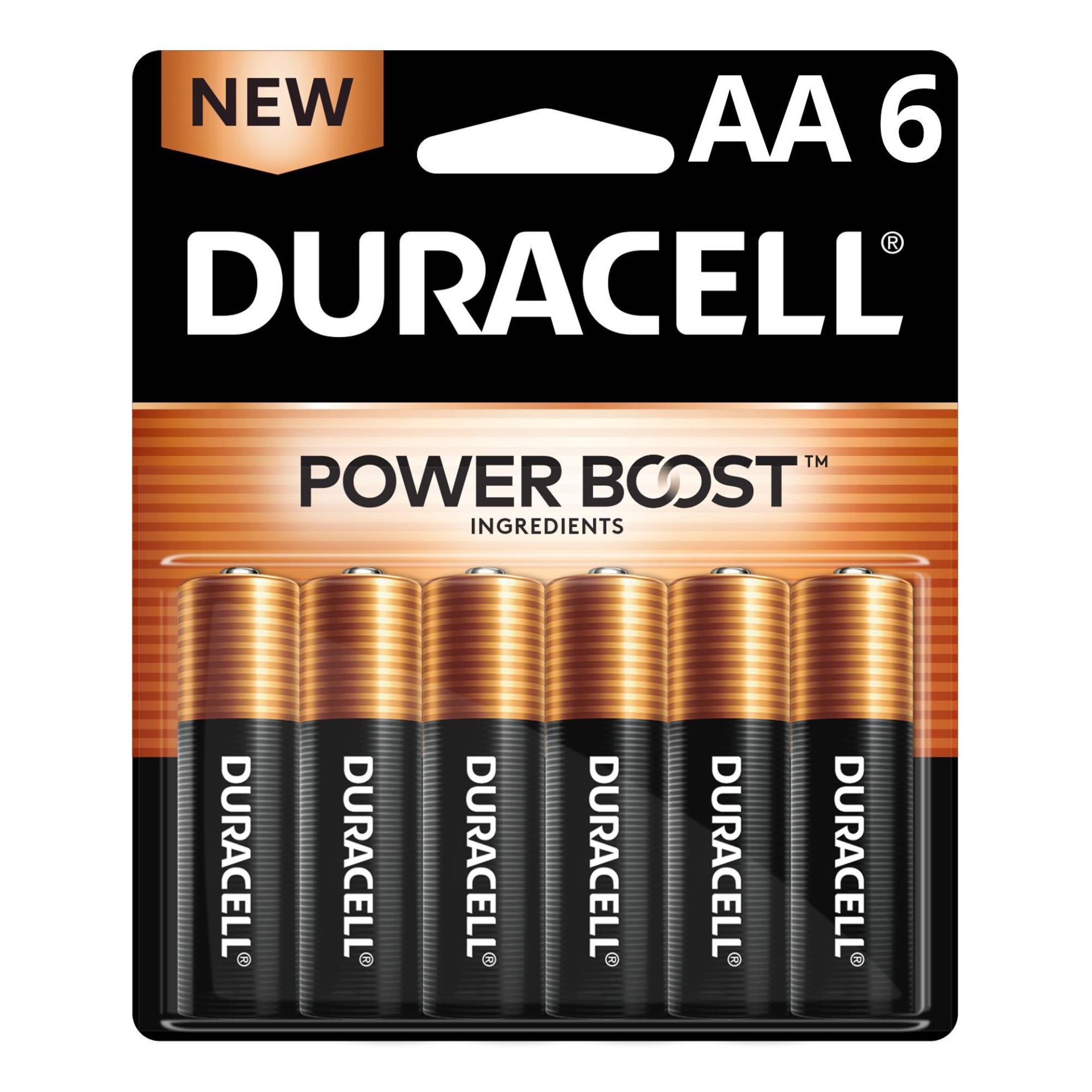 slide 1 of 3, Duracell Coppertop AA Batteries - 6 Pack Alkaline Battery, 6 ct