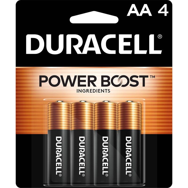 slide 1 of 6, Duracell Coppertop AA Batteries - 4pk Alkaline Battery: Household Use, 1.5V, Single-Use, 4 ct