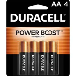 Duracell Coppertop AA Batteries - 4pk Alkaline Battery: Household Use, 1.5V, Single-Use