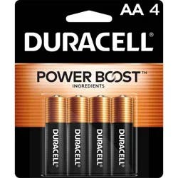 Duracell Coppertop AA Batteries - 4pk Alkaline Battery: Household Use, 1.5V, Single-Use