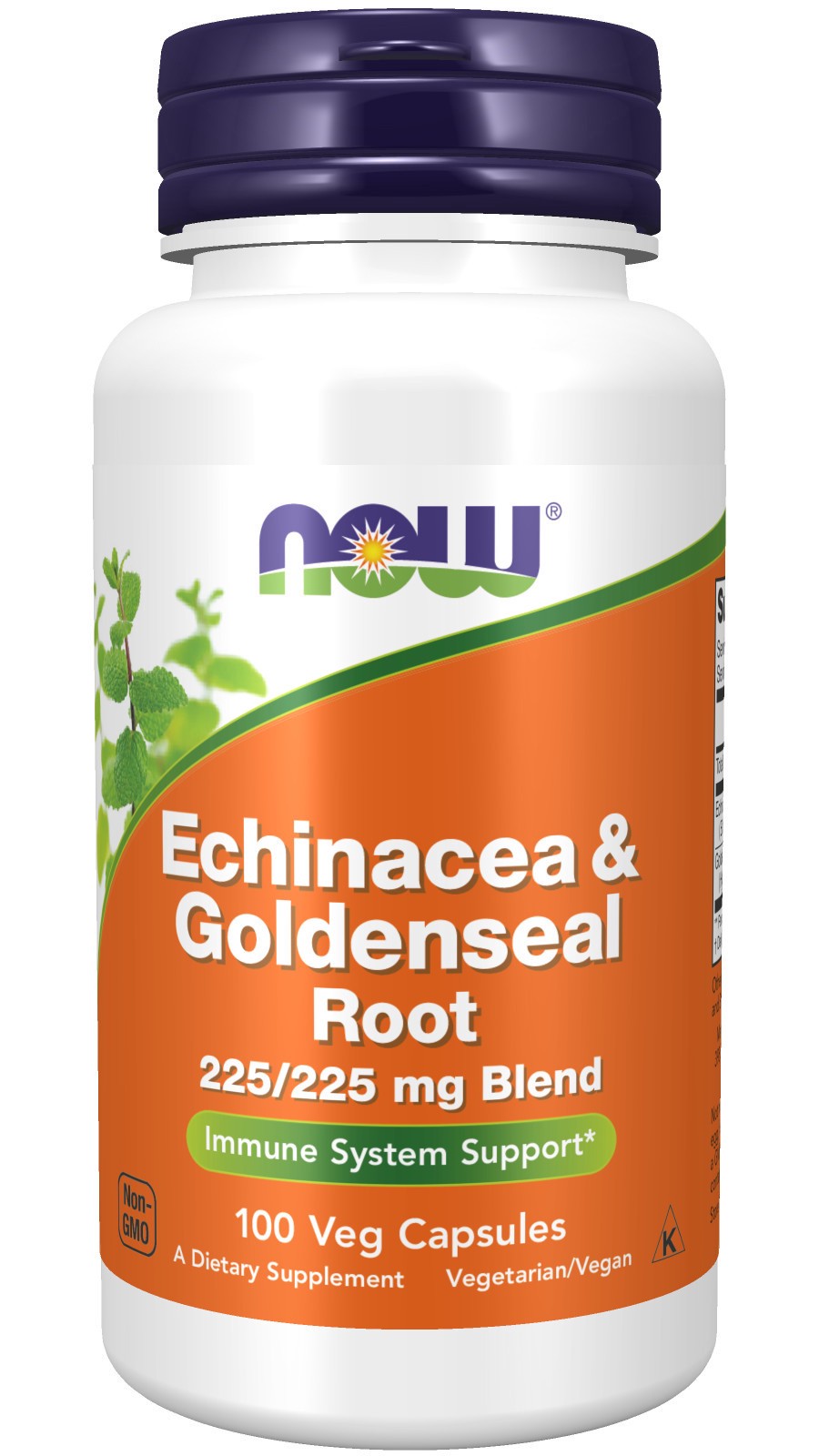 slide 1 of 4, NOW Echinacea & Goldenseal Root - 100 Veg Capsules, 100 ct